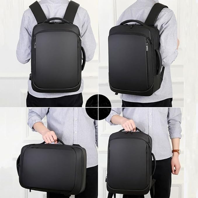 Laptop Backpack, Business Anti Theft Slim Sturdy Laptops Backpack with USB Charging Port, Water Resistant Travel Backpack Computer Bag Gifts for Men & Women Fits 15.6 Inch Notebook-Black - Image 6