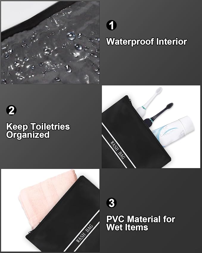 9 Set Packing Cubes Luggage Packing Organizers for Travel Accessories Space Saving Travel Bags for Carry On, Lightweight Mesh Zipper, Clothes, Shoes, Laundry and Shoe Bag, Suitcases (BLACK) - Image 3
