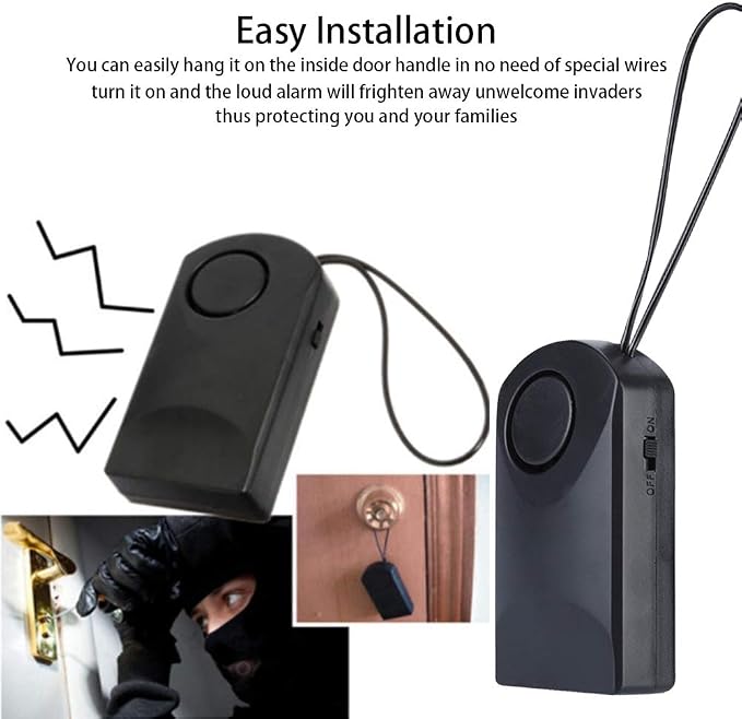 Portable Touch Door Sensor Alarm 120dB – Anti-Theft Door Handle Alarm for Kids Safety, Travel Hotel Security, Vibration & Magnet Detection for Backpack, Luggage, Home Bedroom - Image 3