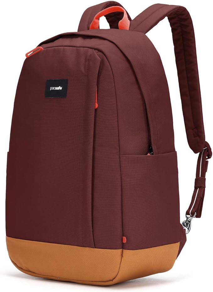 Pacsafe GO 25L Anti Theft Backpack, Garnet Red - Image 3