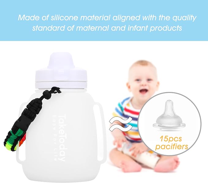 TakeToday Motivational Collapsible Water Bottle with Straw and Paracord Handle 1.2L 40 OZ Reusable Silicone Sports Water Jug with Time Marker Leakproof Large Water Bottles for Yoga Outdoors - Image 3