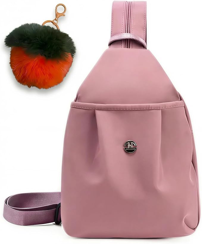 Waterproof 2-Way Mini Commuter Bag, Multi-Compartment Oxford Small Backpack, For Women, Collegeman, Commuter, Travel with Anti-Theft,Three in One Multifunctional Convertible Design(pink) by Unknown