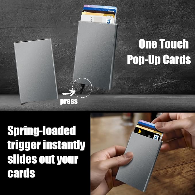 FurArt Slim Minimalist Wallet RFID Credit Card Holder for Men | slim minimalist compact rfid id window thin - Image 2