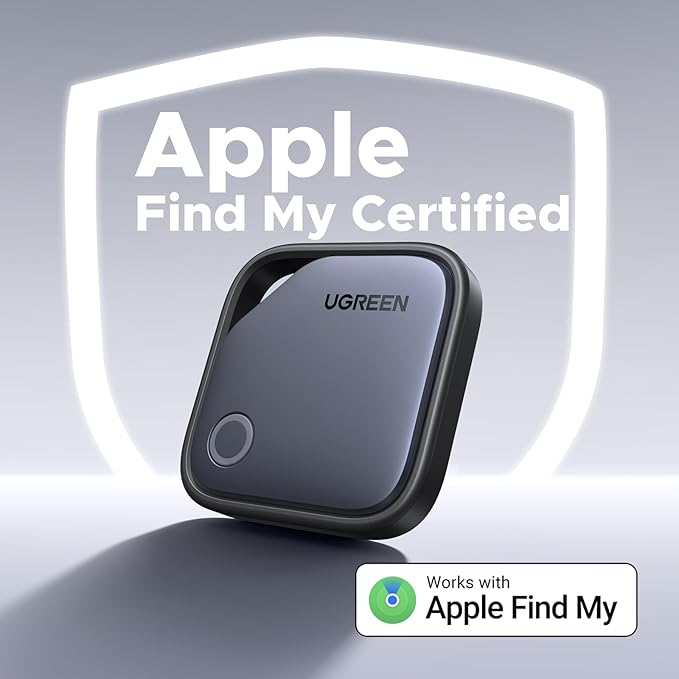 UGREEN FineTrack Air Tracker Tags (iOS Only) 2 Pack, 2-Year Replaceable Battery Bluetooth Tracker Compatible with Apple Find My, Item Finder Smart Tag for Keys, Luggage - [Apple Find My Certified] - Image 2
