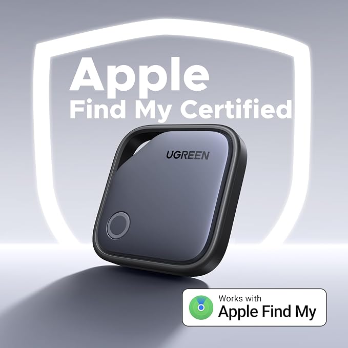UGREEN FineTrack Air Tracker Tags(iOS Only) | 2-Year Replaceable Battery Bluetooth Tracker Compatible with Apple Find My, Item Finder for Keys, Luggage, Wallet - Image 2