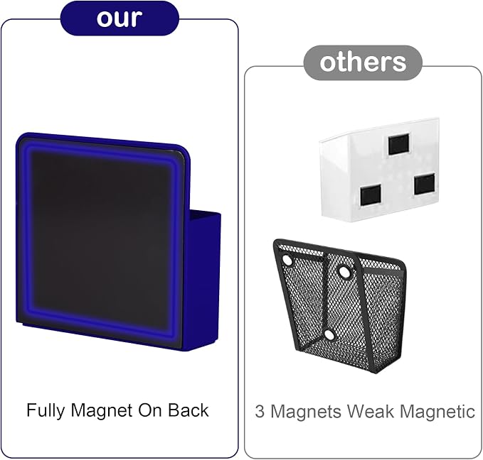 KITANIS Magnetic Pen Holder,2 Pack Magnetic Dry Erase Marker Holder with Generous Compartments,Strong Magnet Storage Marker Pen Pencil Organizer for Refrigerator,Whiteboard,Locker Accessories - Image 3