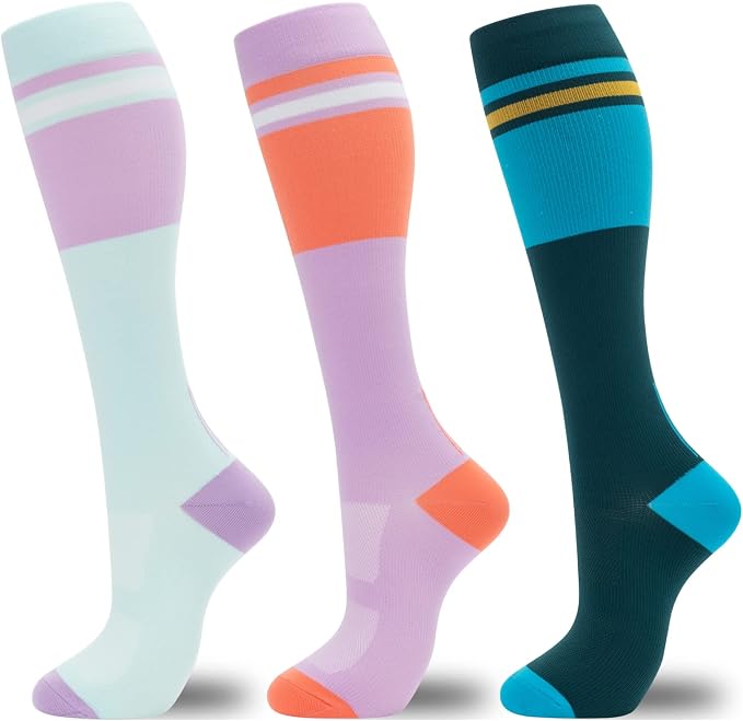 fenglaoda Compression Socks for Women Men 3 Pairs Graduated Compression Support Circulation Socks for Nurses by fenglaoda