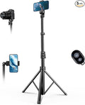 67" Phone Tripod, MIIASI Extendable Tripod for iPhone, Selfie Stick with Remote and Phone Holder, Compatible with iPhone/Android/Camera, Light Stand by MIIASI