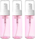 3-Pack Travel-Sized Foaming Pump Bottles - Empty Foaming Liquid Soap Dispensers - for Refillable Travel Hand Soap Shampoo Foaming Castile Cosmetics - BPA Free (100ml/3.3oz) (Pink) by VIGORPATH