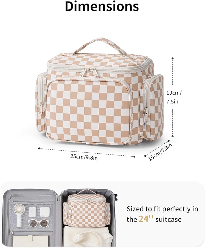 Narwey Hanging Travel Toiletry Bag for Women, Large Makeup Cosmetic Bag | Wide Open, Organized Pocket, Dry Wet Separation, Portable Bathroom Travel Bag for Full Size Toiletries, Vivid Pattern, Gifts - Image 6