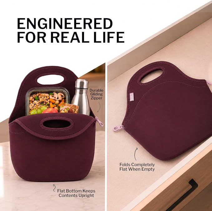 Built Gourmet Getaway Neoprene Lunch Bag - Fig Lilas - Image 5