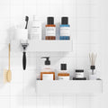 Kitsure Shower Caddy Adhesive, Stylish Shower Organizer, Large, White | 2 Pack Shower Shelf for Inside Shower, 100% Rustproof Metal Shelves, No-Drill Bathroom Organizers and Storage by Kitsure