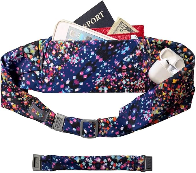 BANDI Plus Size Fanny Pack for Women – Travel-Ready Pocket Belt for Phone, Passport, Keys, Money, & Medical Devices (Pocketed Belt + Extender (28"-54"), Lumi) by BANDI