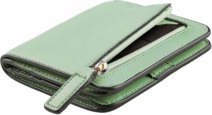 Toughergun Women’s Small Slim Leather Wallet with RFID Protection, Compact Bifold Mini Purse with Clear ID Window by Toughergun
