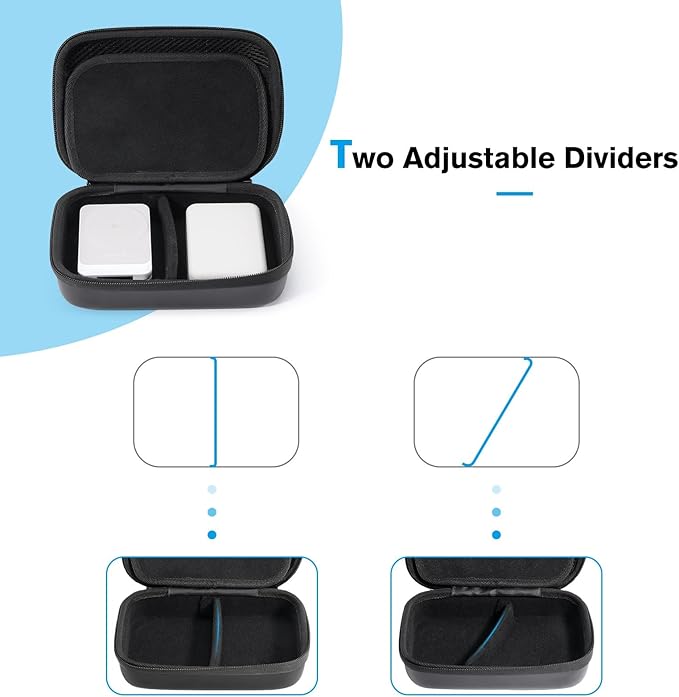 ProCase Hard Travel Electronic Organizer Case for MacBook Power Adapter Chargers Cables Power Bank Apple Magic Mouse Apple Pencil USB Flash Disk SD Card Small Portable Accessories Bag - Image 3