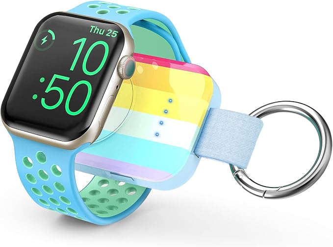 Portable Charger for Apple Watch Travel Keychain iWatch Wireless Power Bank | Compact Magnetic Charging, 1000mAh Battery,On The Go Power, Travel Essential,for iWatch Series 11/10/9/8/7/6/5/4/3/2/SE/Ultra by iVALUX
