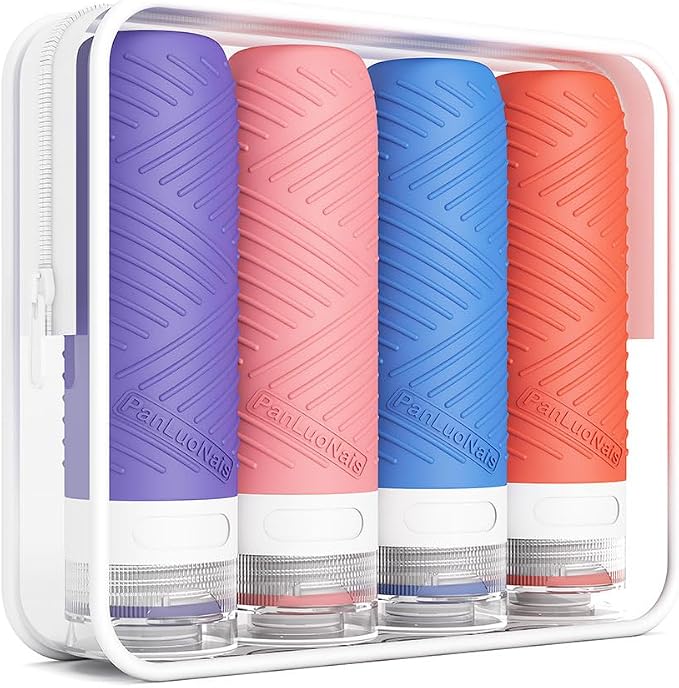 Travel Bottles for Toiletries, Silicone TSA Approved Bottles, Leakproof Shampoo & Toiletry Containers for Airplane, Vacation & Business Trips (orange) - Image 2