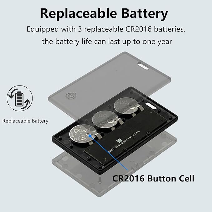 Wallet Tracker Card 2-in-1, Compatible with Apple Find My Only for iOS | Ultra-Slim 2mm Smart Key Finder Tag, Loud Alert Tracking Device for Travel, Luggage, Passport, Backpacks and Purses - Image 7