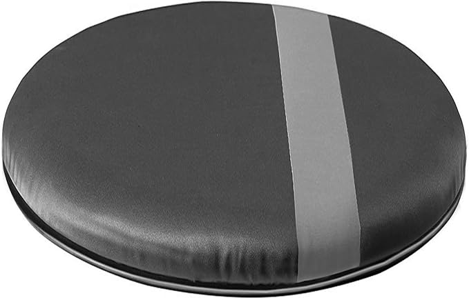 HealthSmart 360 Degree Swivel Seat Cushion, Chair Assist for Elderly, Swivel Seat Cushion for Car, Twisting Disc, Gray Stripe, 12.5 Inches in Diameter by HealthSmart