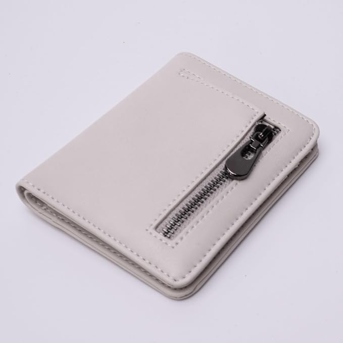 Alldaily Small RFID Wallet for Women Slim Compact Bifold Pocket Ladies Travel Mini Purse (White) - Image 4