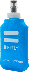 FITLY Soft Flask - Shrink As You Drink Soft Water Bottle for Hydration Pack - Folding Water Bottle Ideal for Running, Hiking, Cycling, Climbing & Rigorous Activity by FITLY