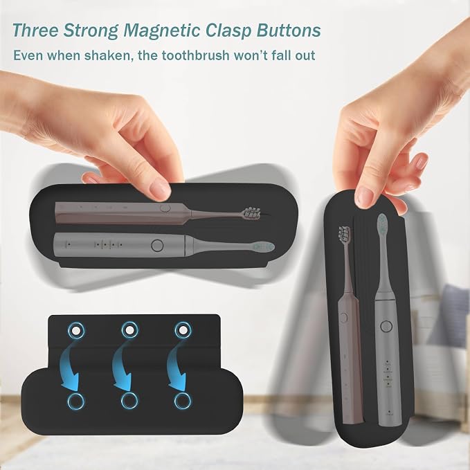 Silicone Toothbrush Travel Case, Pro Large Toothbrush Case for Traveling | Electric & Manual Toothbrush Travel Cover for Men and Women, Portable Toothbrush Holder for Trave, Gym, Business Trip, School - Image 8