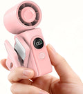 Portable Clip-On Mini Fan, Personal Handheld Fan for Stroller w/ LED Screen | Hands-Free, 360°Rotatable Clip, Turbo 13500RPM,4 Wind,USB Rechargeable, Travel Lash Beach Concert Ideal, Gifts for Women Girl by CoolnessRedefined