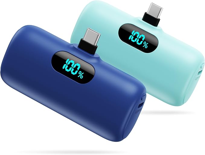 [2 Pack]Portable Charger Power Bank for iPhone 17/16/15,Mini USB C Portable Power Bank 5000mAh Fast Charging Battery Pack Travel Essentials for iPhone 15/16/17 Plus/17 Pro/17 Pro Max,Samsung Android by Swyop