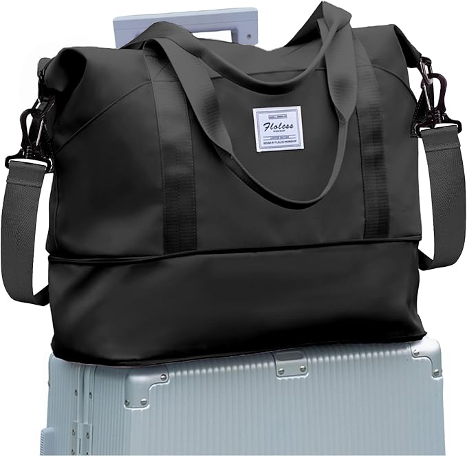Travel Duffel Bag, Sports Tote Gym Bag, Shoulder Weekender Overnight Bag for Women by WONHOX