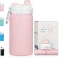 PLTCAT Collapsible Water Bottle, 19oz Foldable Bottle BPA Free Reusable Lightweight Leak-Proof Travel Silicone Water Bottle for Travel, Gym, Hiking, Office, Camping by PLTCAT