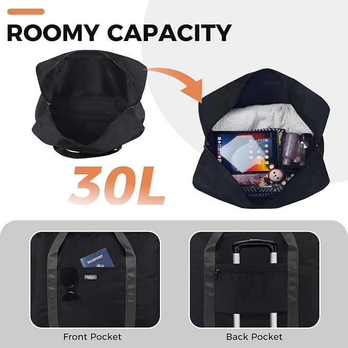 For Frontier Airlines Personal Item Bag 18x14x8 Travel Duffel Bag Carry on | With Shoulder Strap, Airline-Approved, Fits Underseat & Overhead Bin, Save On Check-in Fees, Water-resistant, Tear-resistant - Image 4