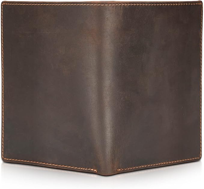 Polare Luxury RFID Blocking Leather Passport Holder Travel Wallet For Men and Women (Dark Brown) - Image 6