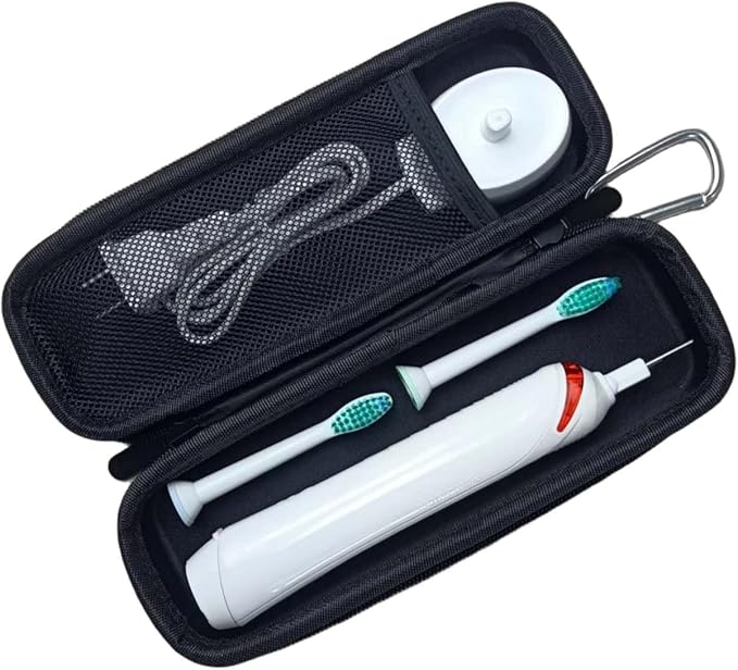 Travel Essentials/Travel Toothbrush Case Compatible for Oral-B Pro (1000 2000 3000 3500 1500) Electric Toothbrushes - Portable with Mesh Pocket for Accessories & Soft Lining Protection Only Case - Image 2