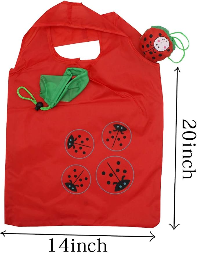 10PCS Animals Folding Shopping Bags Reusable Shopping Tote Compact Eco Bags | Reusable Grocery Bags Foldable Machine Washable Reusable Shopping Bags,Lightweight Polyester Fabric - Image 5