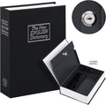 KYODOLED 10.5 Inch Diversion Book Safe with Key Lock, Secret Safe Metal Lock Box,Money Storage Collection Box,10.5" x 7.8" x 2.6" Black Extra Large by KYODOLED