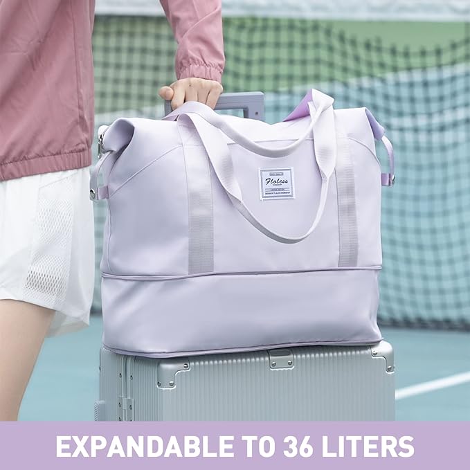 Travel Duffel Bag, Sports Tote Gym Bag, Shoulder Weekender Overnight Bag for Women - Image 2