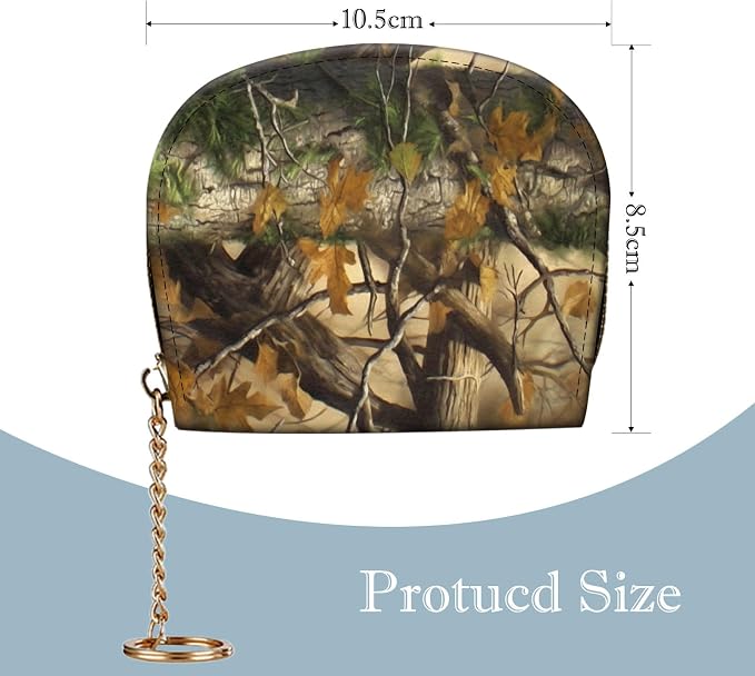 Women's Slim RFID Wallet – Compact Leather Card Holder Wallet for Women, 9 Card Slots RFID Blocking Credit Card Organizer, Small Travel Wallet - Forest Camouflage - Image 2