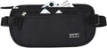 Money Belt - Passport Holder Secure Hidden Travel Wallet with RFID Blocking, Undercover Fanny Pack (Black) by DAITET