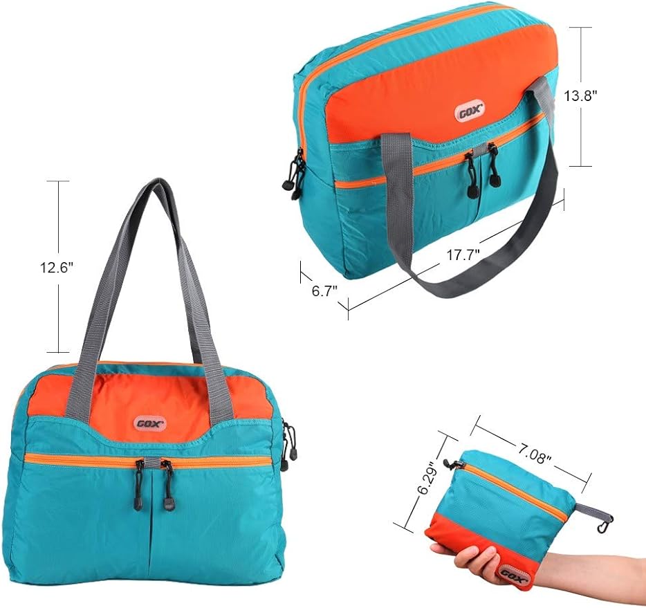 Packable Tote Bag Extra Small Duffel Bag Carry On Under Seat 20L Foldable | Nylon Packable Bag Travel Light Mens Personal Item Travel Bag Airplane Purse Carry On Bag for Women to Stand On Suitcase - Image 3