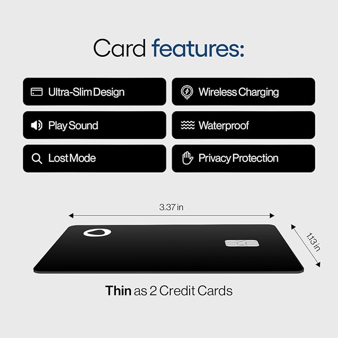 SPOTMINDERS Apple MFi Certified Credit Card Wallet Tracker PRO 4-Pack (iOS Only) Works with Apple Find My Rechargeable Tracking Card for Wallet IP68 0.07in Slim iPhone Item Finder for Luggage or Purse - Image 8