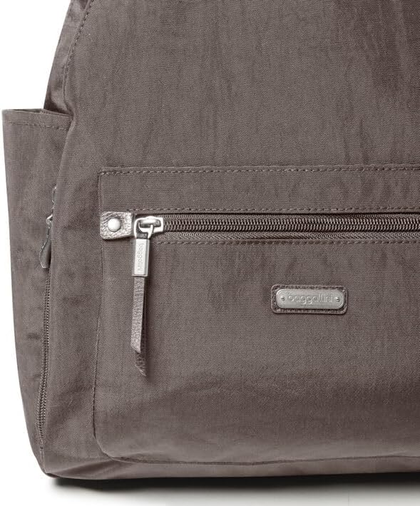 Baggallini womens New Classic Heritage With Rfid Phone Wristlet All Day Backpack, Sterling Shimmer, One Size US - Image 11