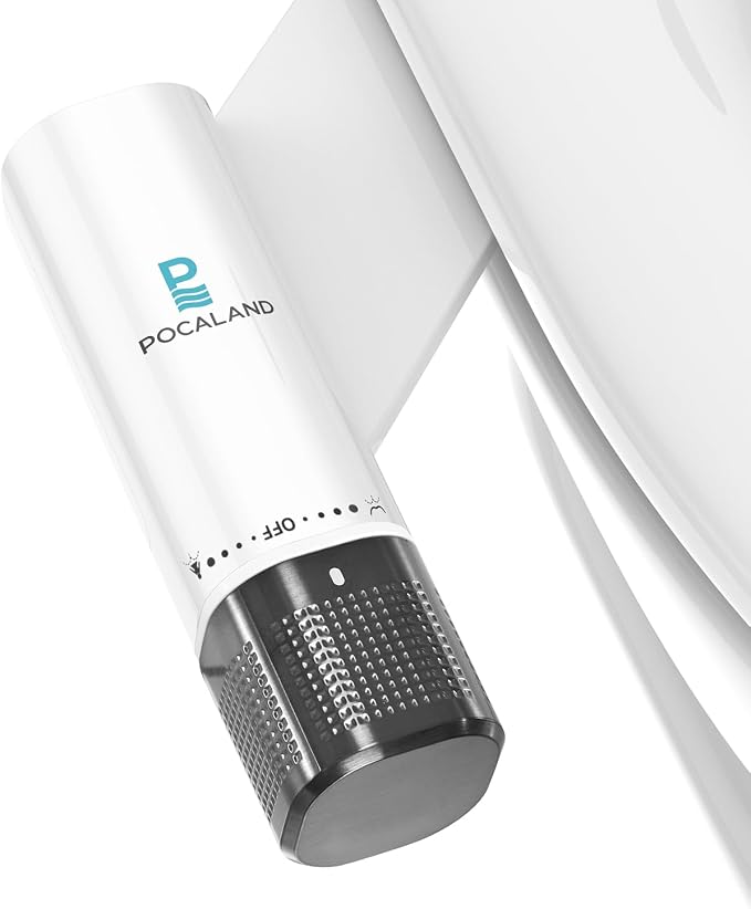Ultra-Slim Bidet Attachment, Posterior&Feminine Wash-(Retractable Dual Nozzles), Non-Electric Bidet Attachment for Toilet Seat, Adjustable Fresh Cold Water Pressure (BlackChrome) by POCALAND