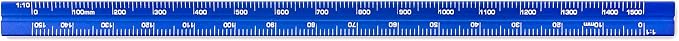 Alumicolor Aluminum Engineer Metric Pocket Scale, 15CM, Blue - Image 3