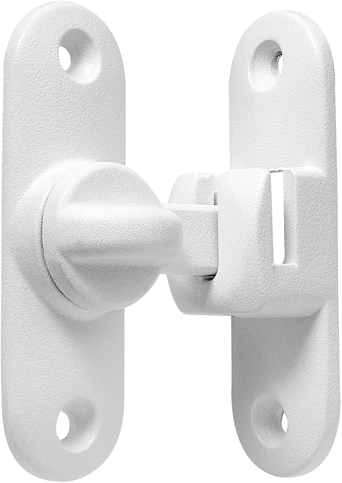 Matte White 90/180 Degree Barn Door Latches,Flip Gate Lock | Zinc Alloy Flip Gate Latches,Right Angle Door Lock,for bedroom,garage,sliding door,window,cabinet,drawer,pet enclosures - Image 7
