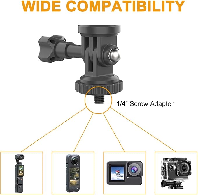 Pocket 3 Car Mount, 360° Adjustable Car Sun Visor Mount Compatible with Insta360 X5 X4 X3, GoPro Hero 13 12 11 10 9 8 7 6 5 Black, DJI Osmo Pocket 3 Action 5 pro/4/3, AKASO and More Action Cameras - Image 6