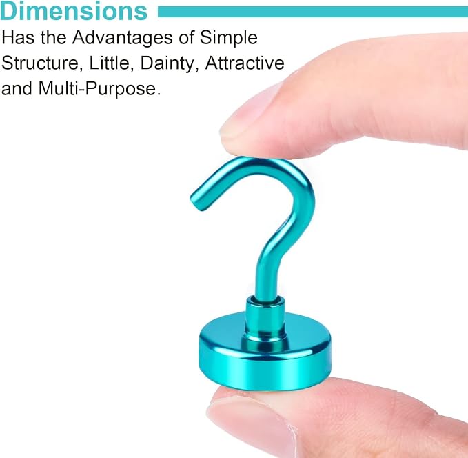 DIYMAG Magnetic Hooks 20pcs 30lbs Cruise Essentials 2026 Magnet Hook Green | Neodymium Heavy Duty Strong Magnets Hanging Ship Cabins Refrigerator Fridge Classroom Beach Vacation Kitchen Grills Home Tool - Image 5