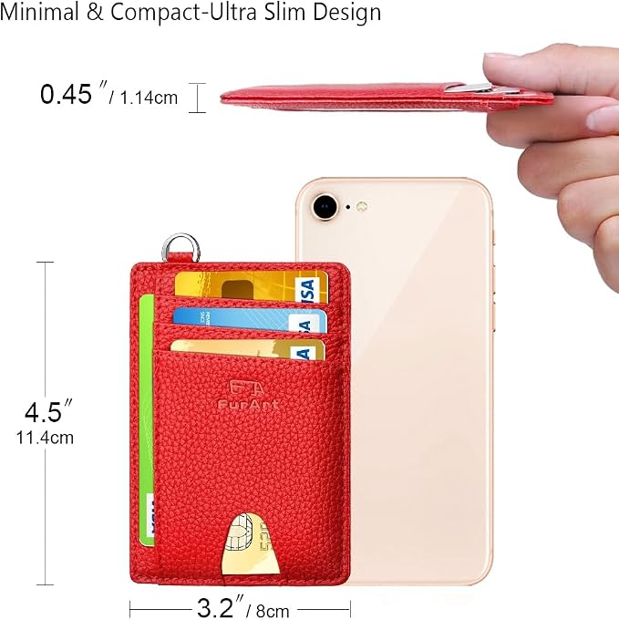 FurArt Slim Minimalist Wallet RFID Credit Card Holder for Men | slim minimalist compact rfid id window thin - Image 7