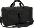 65L Foldable Duffle Bag for Travel – Lightweight Packable Duffel Bag, Collapsible Weekender Overnight Travel or Gym Bag, Water-Resistant, Large Capacity (Black) - PackVerge by PACKVERGE
