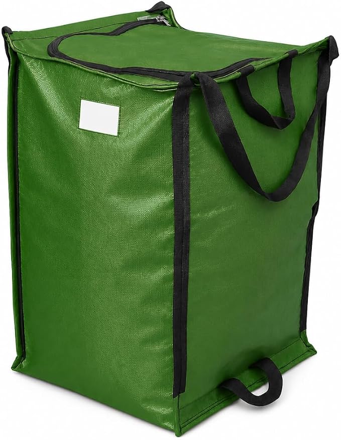 DURASACK XL 48-Gallon Zipper Top Heavy Duty Storage Tote Bags, Moss Green | Rugged Woven Polypropylene Moving Bag, Reusable Self-Standing Design, Holds up to 500 Pounds by DURASACK