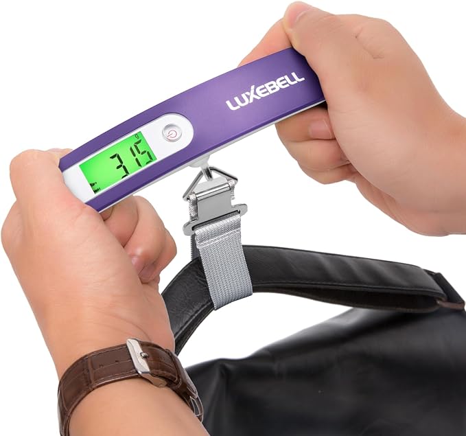 Digital Luggage Scale Vacation Travel Essentials Accessories Gifts for Traveler Portable Suitcase Handheld Weight Scale 110 lbs Hanging Baggage Travel Must Haves - Image 8